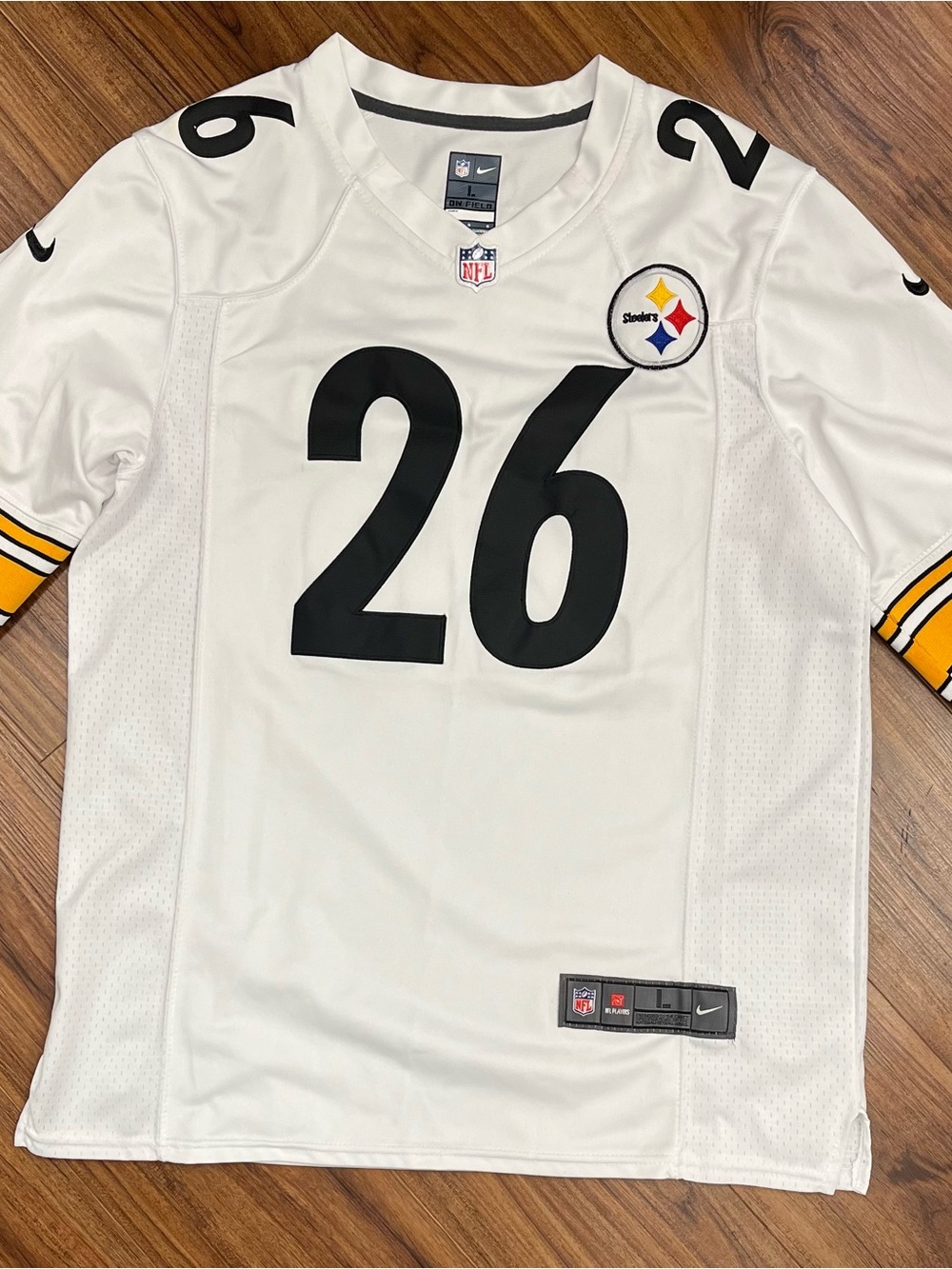 NFL Pittsburgh Steelers White and Black #26 Le’veon Bell Jersey by Nike